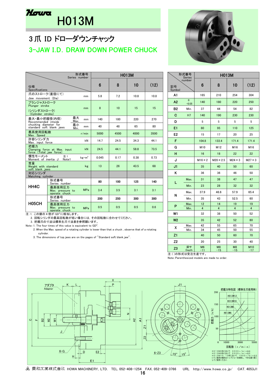 豐和三爪內下拉卡盤