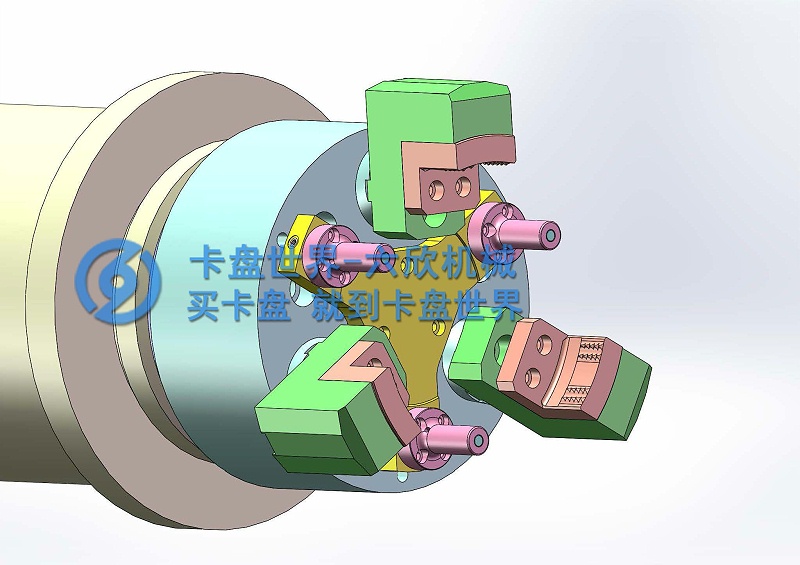 圓環工件后拉卡盤夾持方案